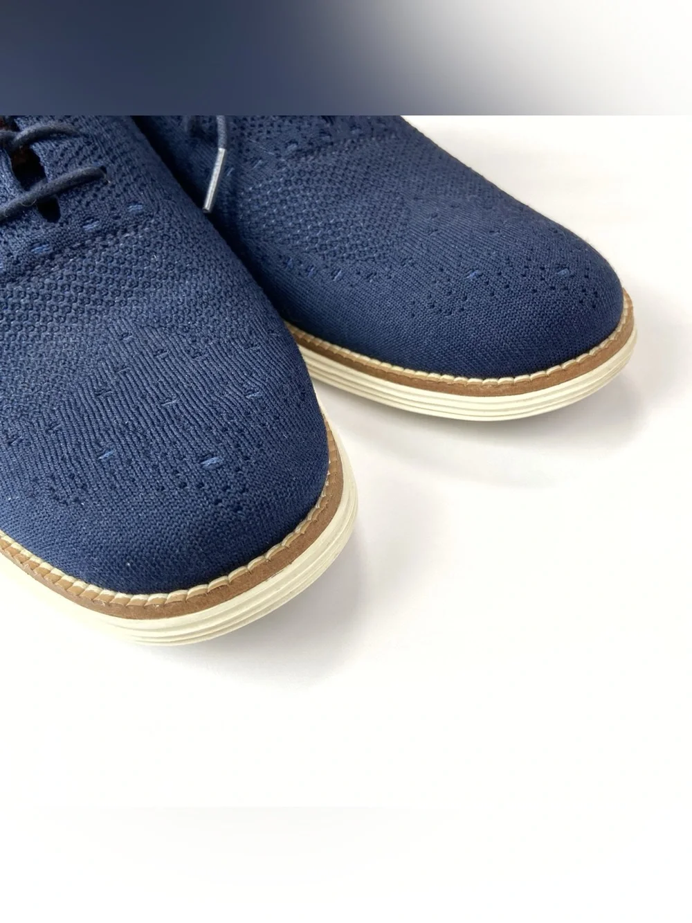 COLE HAAN Grand Evolution Stitchlite Oxford Navy Blue Work Classic 10 Mens Shoe